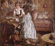 Edouard Vuillard Weil lady and her children oil painting on canvas